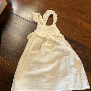 Jamie Kay white cross cross organic cotton dress, size 1 year